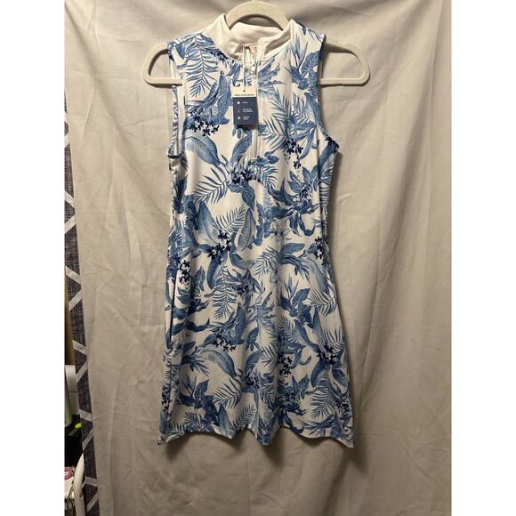 NWT Tommy Bahama Aubrey IslandZone Golf Dress Tropical Palm Print Size Small - Picture 1 of 7